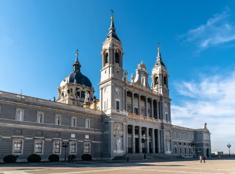 beautiful view cathedral la almudena madrid