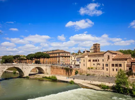 bridge tiber river rome italy 1