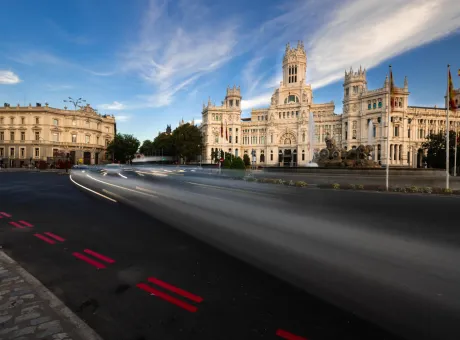 cibeles fountain cibeles palace madrid city center spain