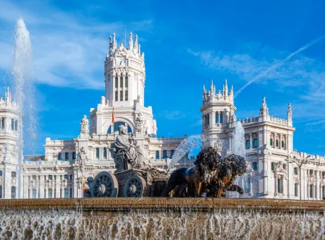 cibeles palace fountain plaza de cibeles madrid spain