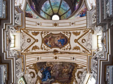 cupola ceiling church la chiesa del gesu casa professa palermo