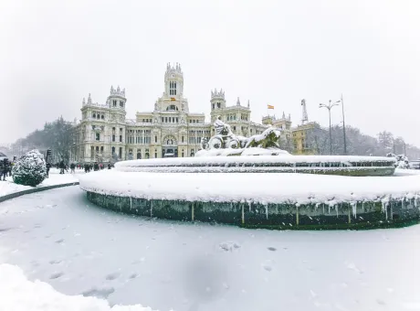 famous cibeles square madrid