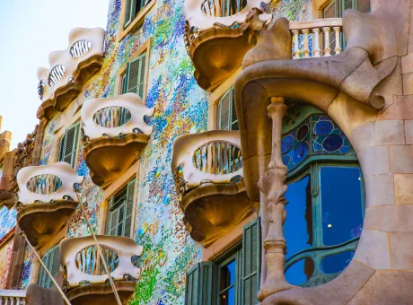 fragment casa batllo building barcelona spain it is also called as house bones it was designed by antoni gaudi
