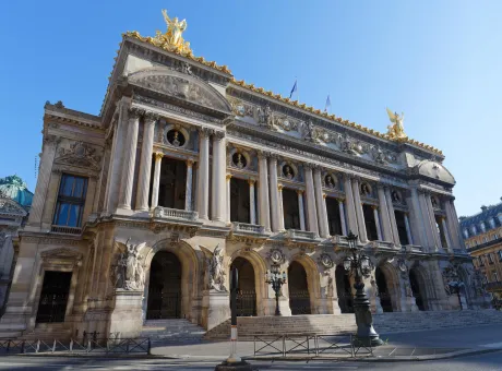 front view opera national de paris grand opera is famous neobaroque building paris designed by charles garnier 1875 paris france