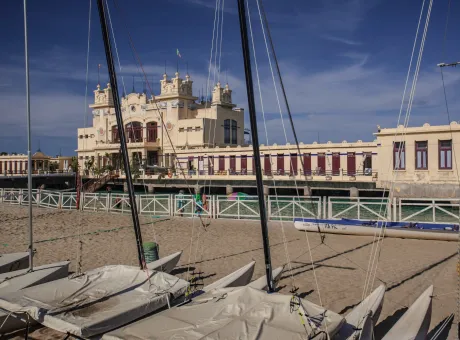 historic building mondello well known tourist resort palermo sicily 1