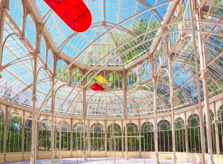 indoor view crystal palace palacio de cristal buen park del retiro parque de el retiro madrid spain