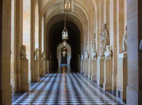 interior hallway palace versailles near paris