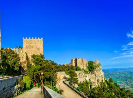 landmarks italy medieval erice town sicily