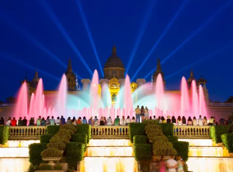 magic fountain national museum barcelona spain