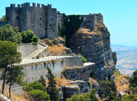 norman castle erice sicily italy