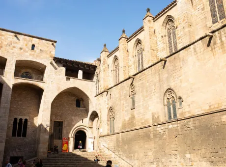 people visiting gothic quarter which is historic centre old city barcelona 1