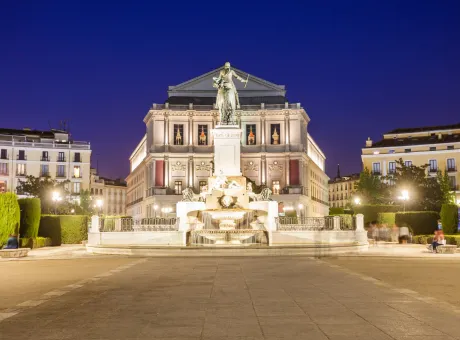 philip iv spain monument teatro real royal theatre major opera house madrid city centre spain