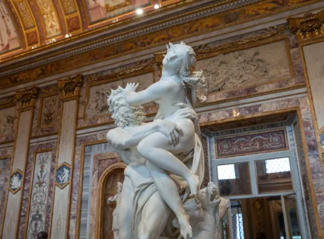 rome italy june 22 2018 baroque marble sculpture rape proserpine by bernini 1621 galleria borghese villa borghese