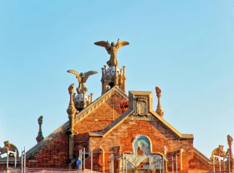 roof hospital de sant pau barcelona spain english it is called as hospital holy cross saint paul it used be hospital now it is museum