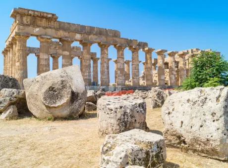 ruined temple ancient city selinunte sicily italy