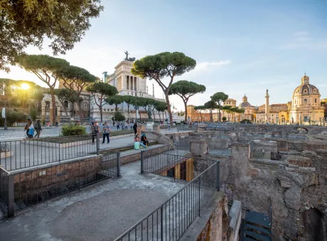 ruins roman forum rome sunset 1