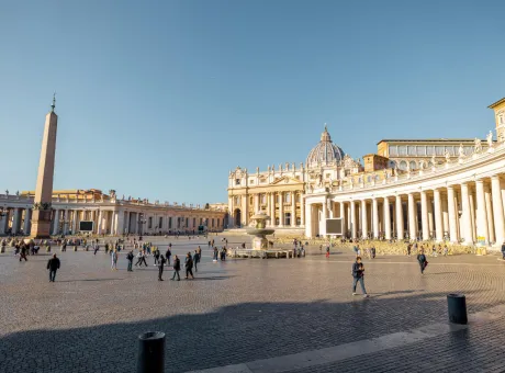 saint peters square with vaticano obelisk church vatican