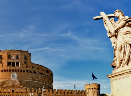 statue angel sant angelo bridge rome italy