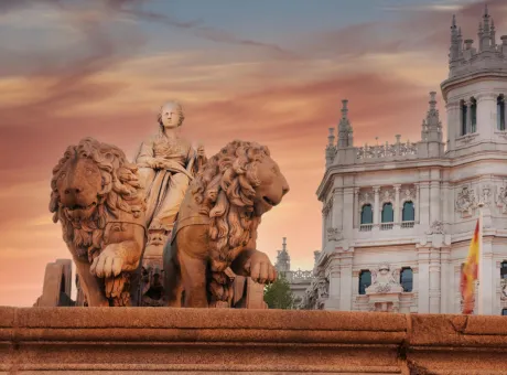 statue cibeles madrid spain cibeles square