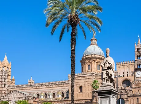 statue near palermo cathedral