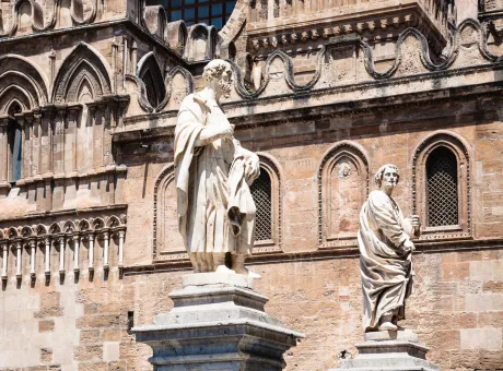 statues near palermo cathedral