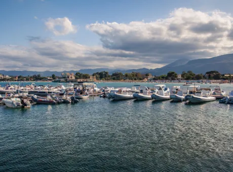 view mondello where you can see sea boats whole panorama background 2